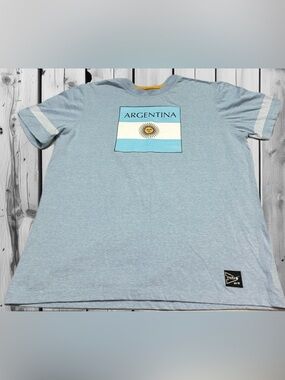 Argentina Mitre Graphic Crew Tee - Light Blue S